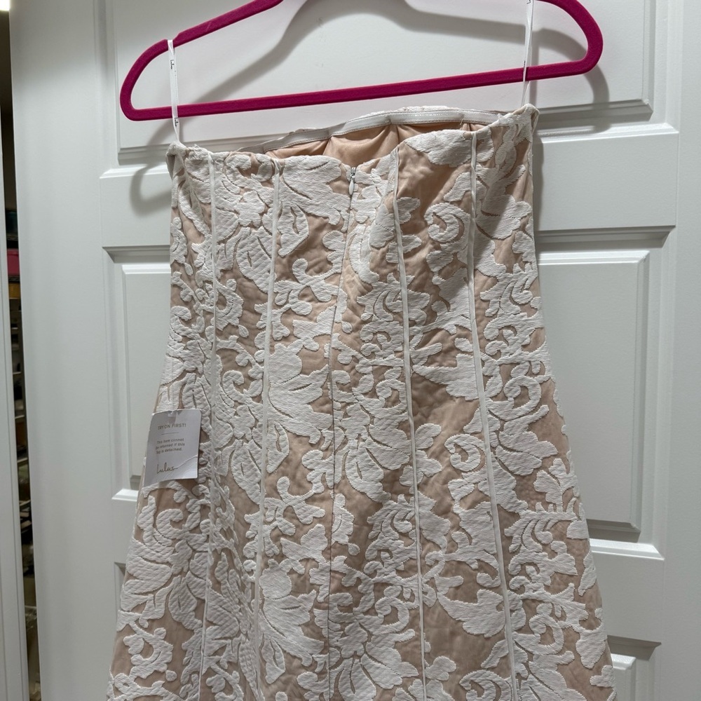 Lulu’s NWT Hold My Heart Forever White Embroidered Strapless Maxi Dress Bride - Picture 12 of 13